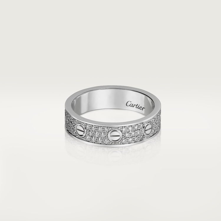 18K Gold Diamonds Cartier Love Ring