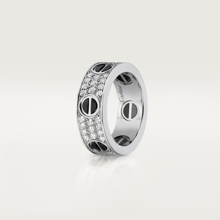 18K White Gold Diamonds Cartier Love Ring