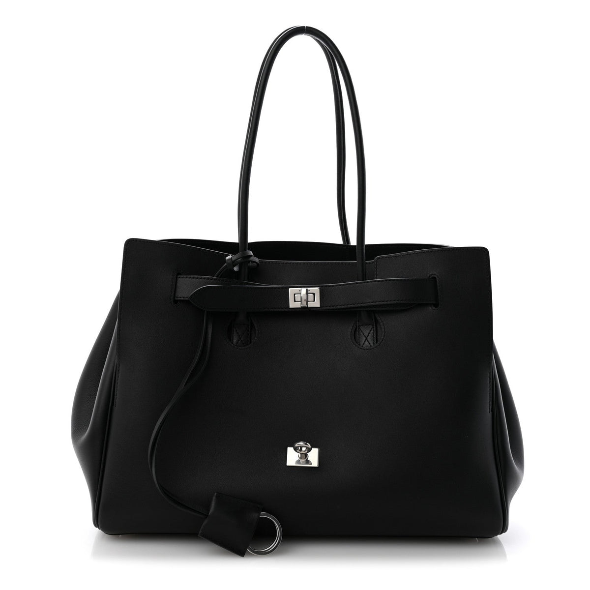Balenciaga Smooth Calfskin Medium Bel Air Carry All Bag Black