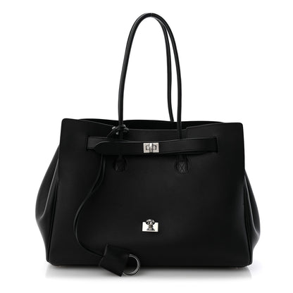 Balenciaga Smooth Calfskin Medium Bel Air Carry All Bag Black