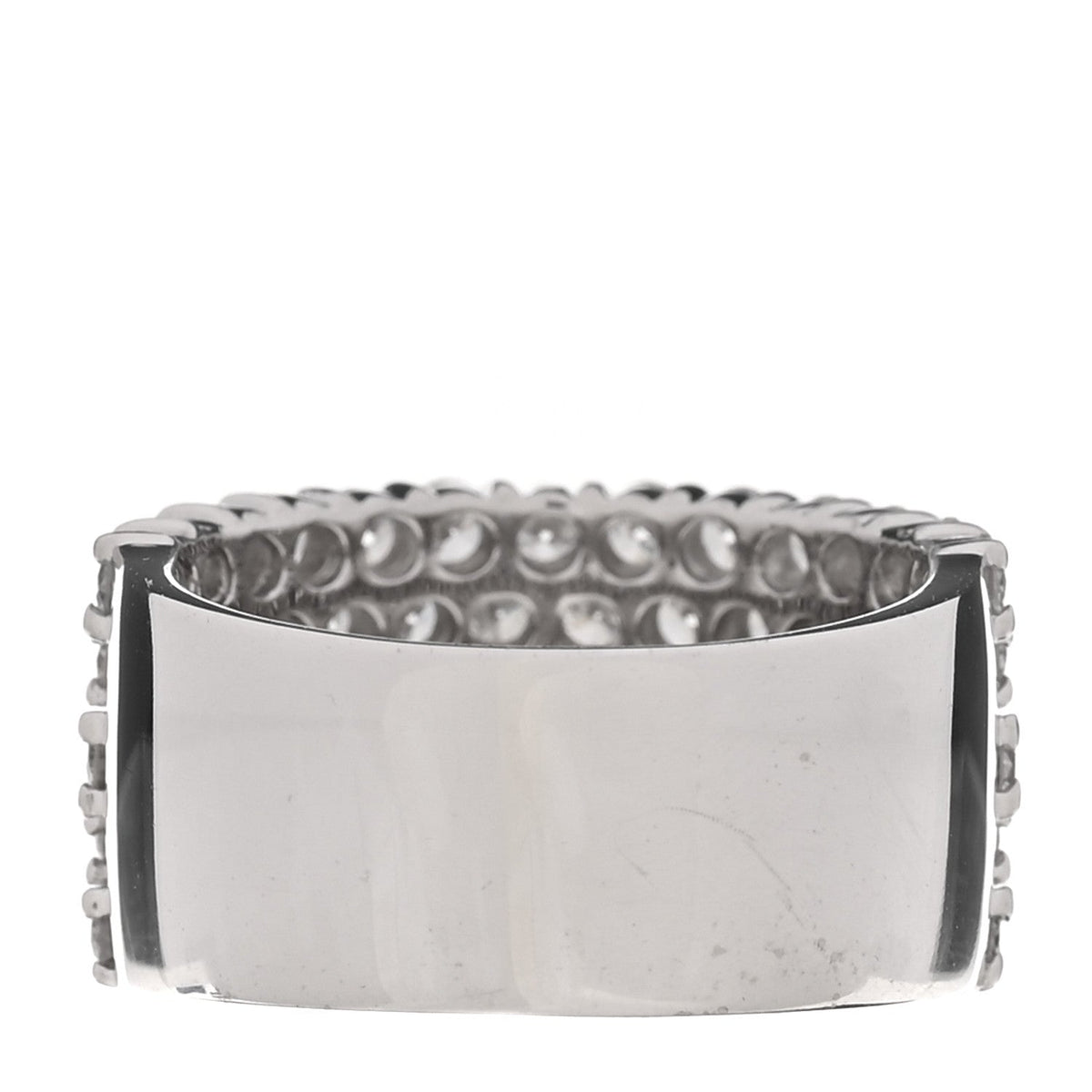 Parker & West Platinum Diamond 3.02ctw Five Row Half Eternity Band Ring 54 6.75