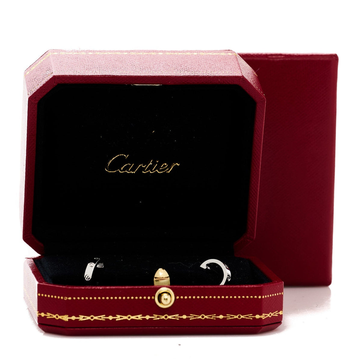Cartier 18K White Gold Small LOVE Hoop Earrings