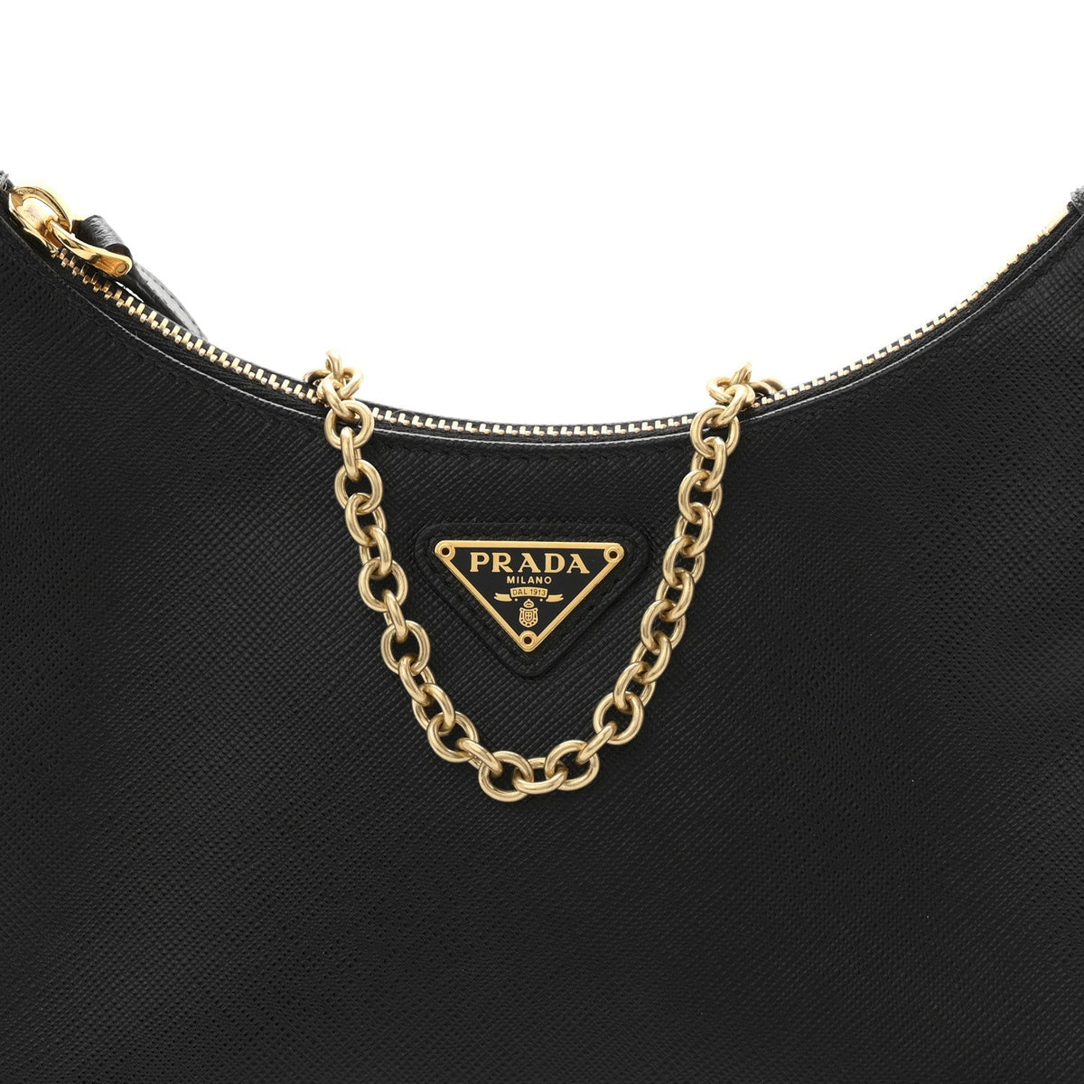 Prada Saffiano Lux Re-Edition 2005 Shoulder Bag Black