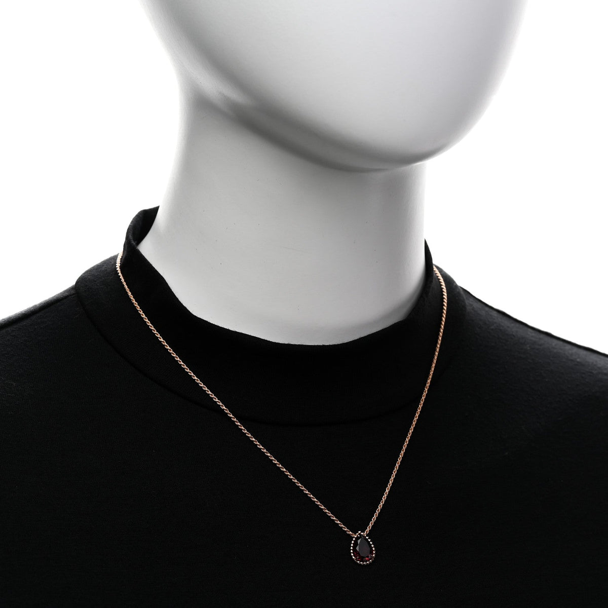 Boucheron 18K Pink Gold Rhodolite Garnet S Serpent Boheme Necklace