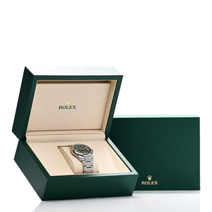 Rolex Stainless Steel 41mm Oyster Perpetual Watch Green 134300