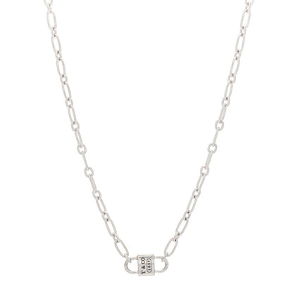 Tiffany Sterling Silver 1837 Double Lock Necklace
