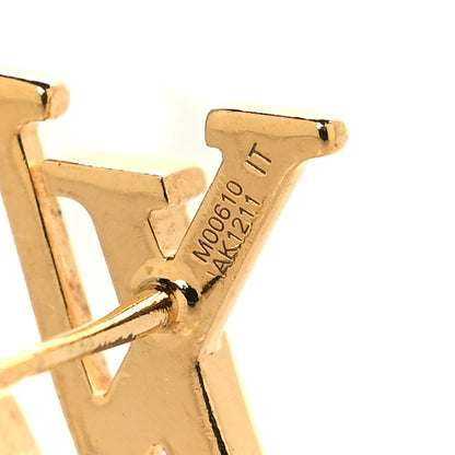 Louis Vuitton Gold Metal LV Iconic Earrings