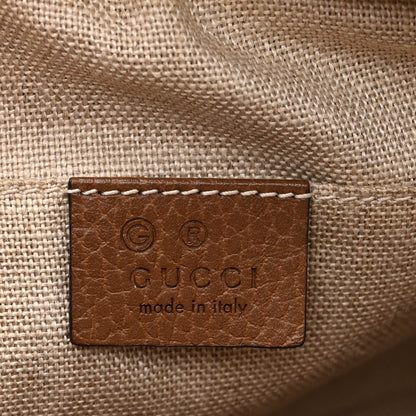 Gucci Monogram Mini Bree Messenger Bag Beige Tabacco