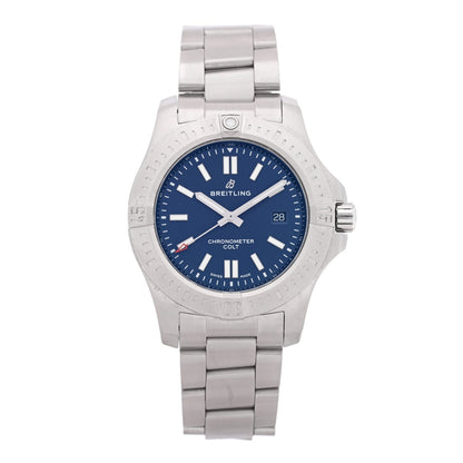 Breitling Stainless Steel 44mm Colt Automatic Watch Blue A17388