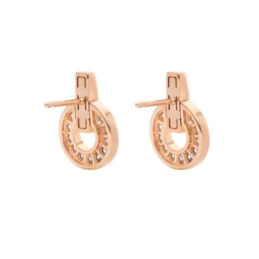 18K Gold Diamond Mother of Pearl Earrings