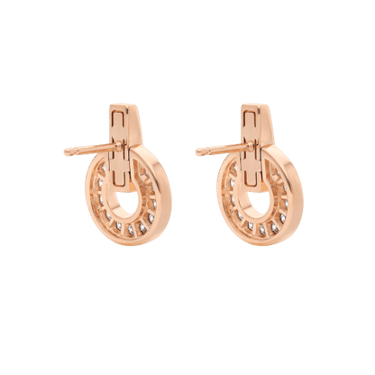 18K Gold Diamond Mother of Pearl Earrings