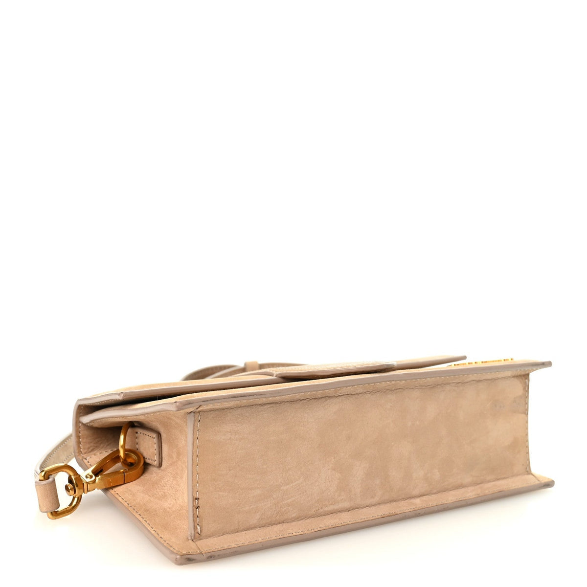 Jacquemus Nubuck Le Grand Bambino Shoulder Bag Dark Beige