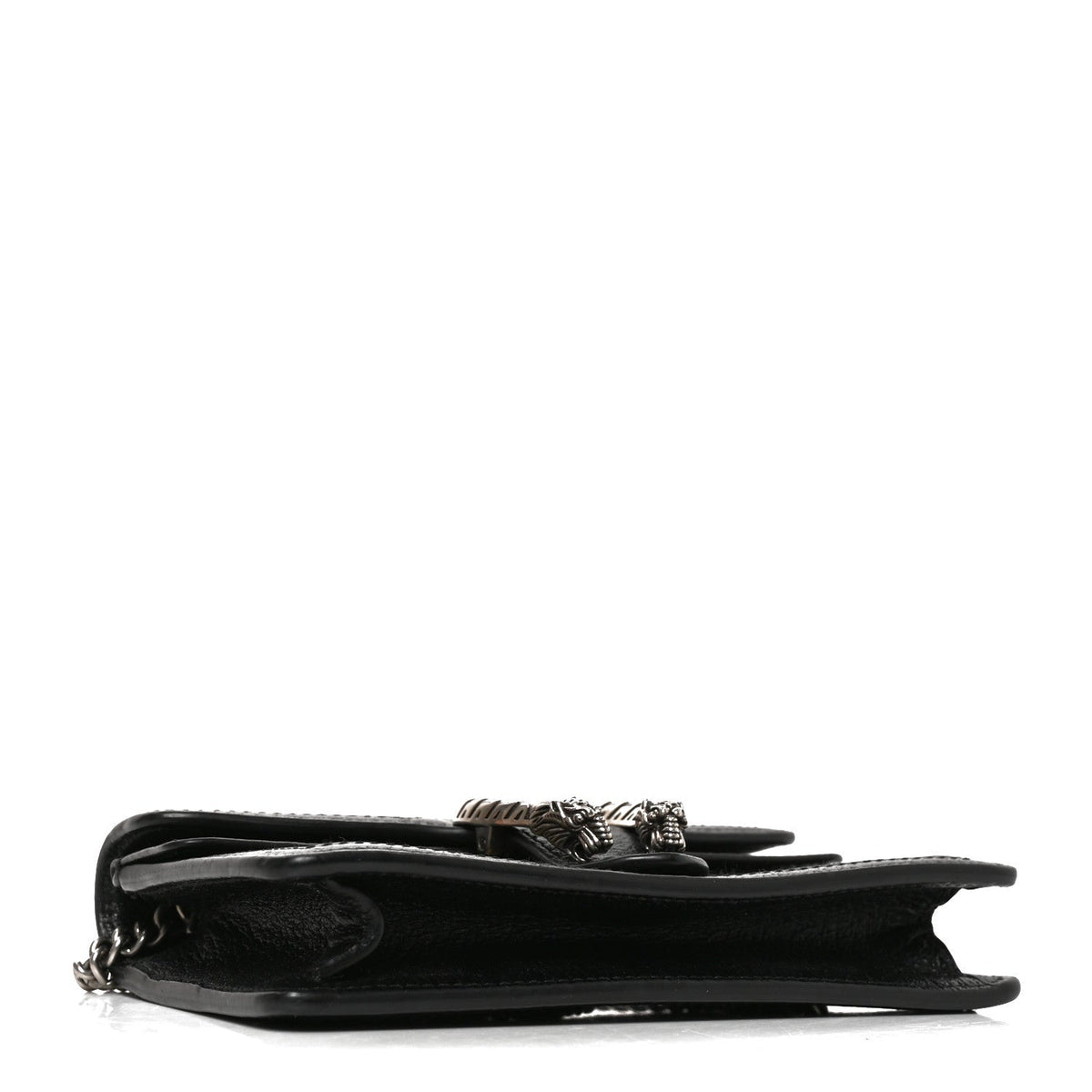 Gucci Jacquard Denim GG Monogram Super Mini Dionysus Shoulder Bag Black Ivory