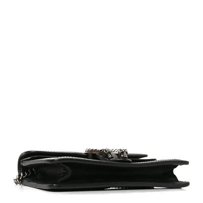 Gucci Jacquard Denim GG Monogram Super Mini Dionysus Shoulder Bag Black Ivory