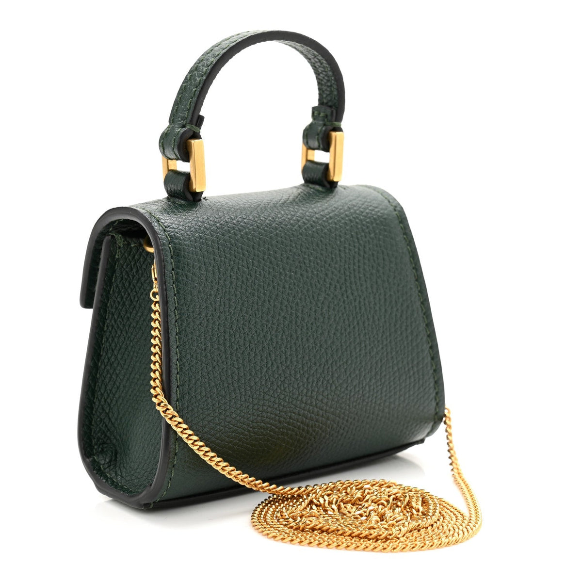 Valentino Garavani Calfskin Micro VSling Top Handle Shoulder Bag Green