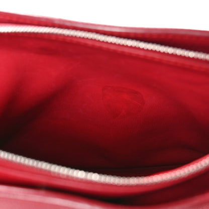 Loro Piana Grained Calfskin Milky Way Shoulder Bag Red
