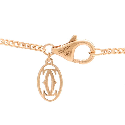 Cartier 18K Tricolor Gold Diamond Trinity Cushion Pendant Necklace