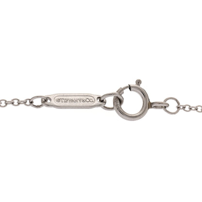 Tiffany Platinum Diamond .41ctw Fleur De Lis Key Pendant Necklace