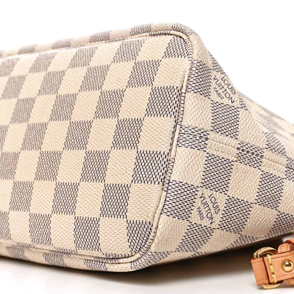 Louis Vuitton Damier Azur Neo Neverfull PM Tote Bag Blue and White