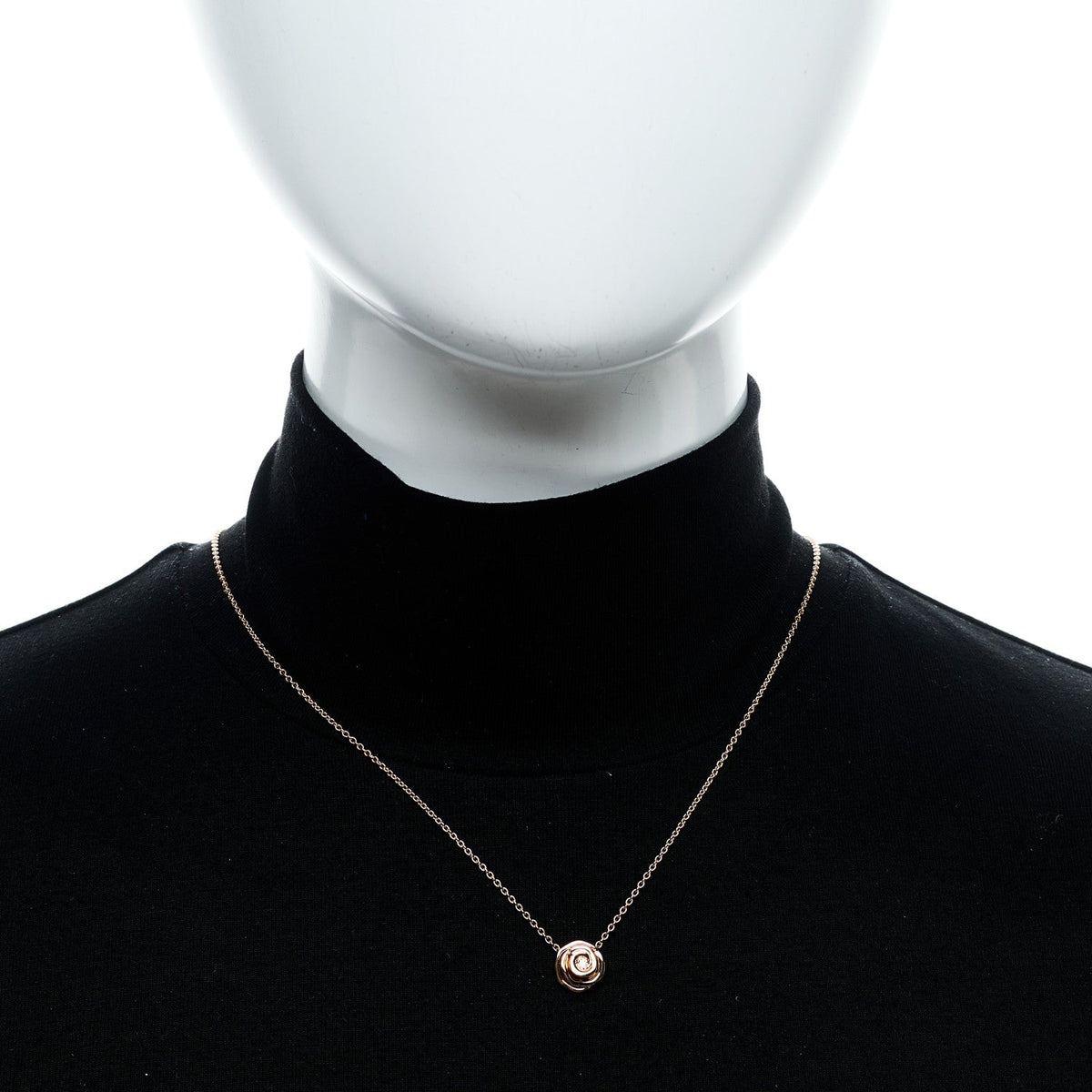 Christian Dior18K Rose Gold Diamond Small Rose Couture Necklace