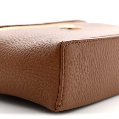 Chanel Grained Calfskin Small Supple Trapeze Vanity With Chain Camel