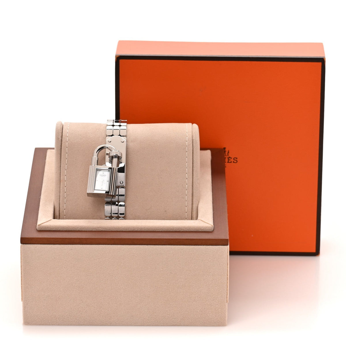 Hermes Stainless Steel 16mm Kelly Quartz Watch White