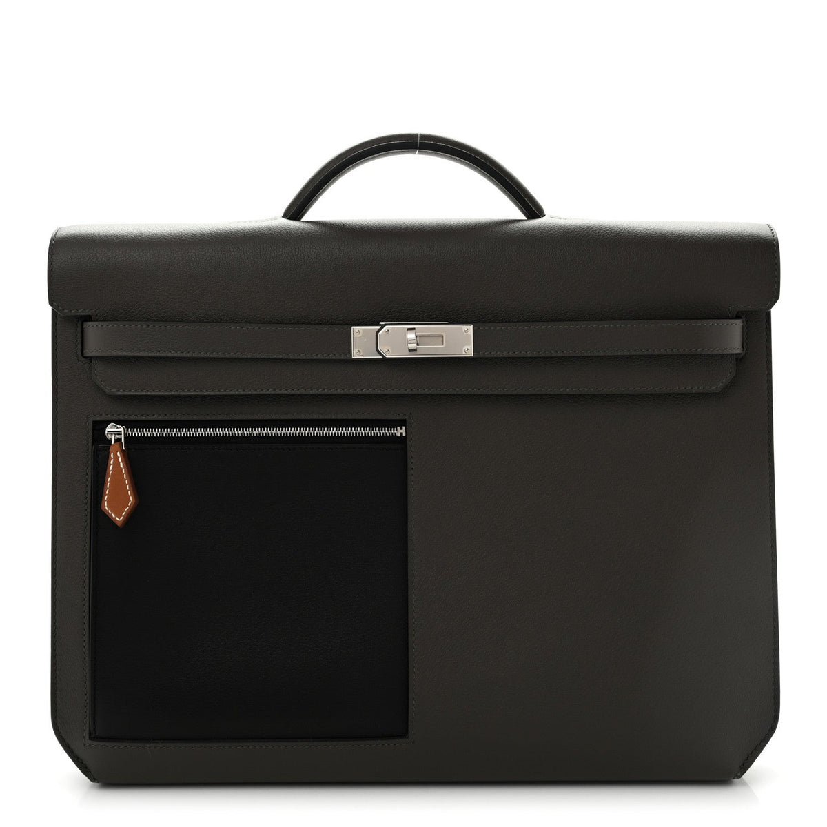 Hermes Evercolor Evergrain Barenia Kelly Depeches 36 Briefcase Vert De Gris