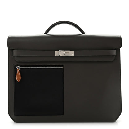 Hermes Evercolor Evergrain Barenia Kelly Depeches 36 Briefcase Vert De Gris