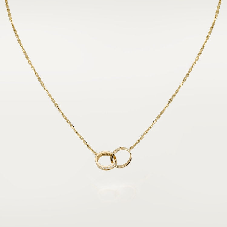 18K Gold Diamond Cartier Love Necklace