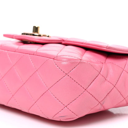 Chanel Lambskin Enamel Quilted Small Candy Hearts Flap Pink