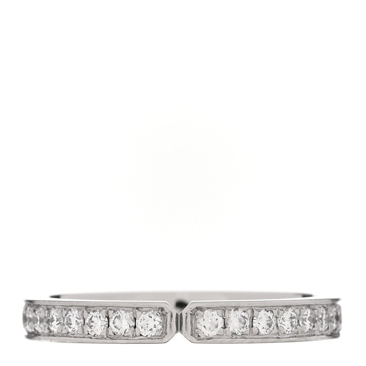 Hermes Platinum Diamond Eternity Band Ring 49 5