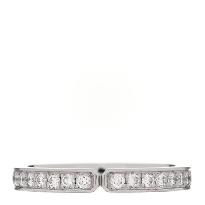 Hermes Platinum Diamond Eternity Band Ring 49 5