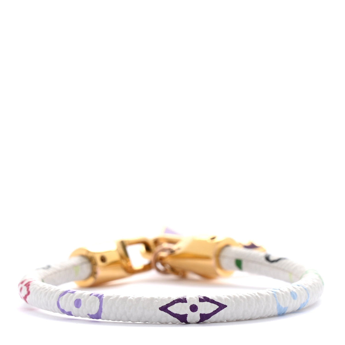 Louis Vuitton Monogram Multicolor Luck It Bracelet 19 White