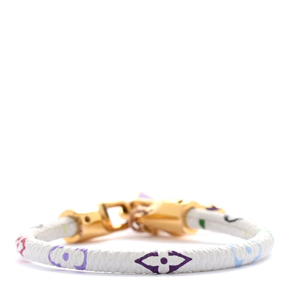 Louis Vuitton Monogram Multicolor Luck It Bracelet 19 White
