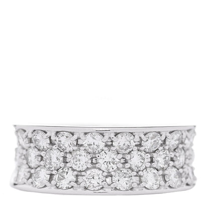 Parker & West 18K White Gold Diamond 1.33ct Half Band Ring 54 7