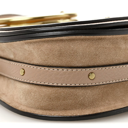 Chloe Calfskin Suede Small Nile Bracelet Bag Biscotti Beige