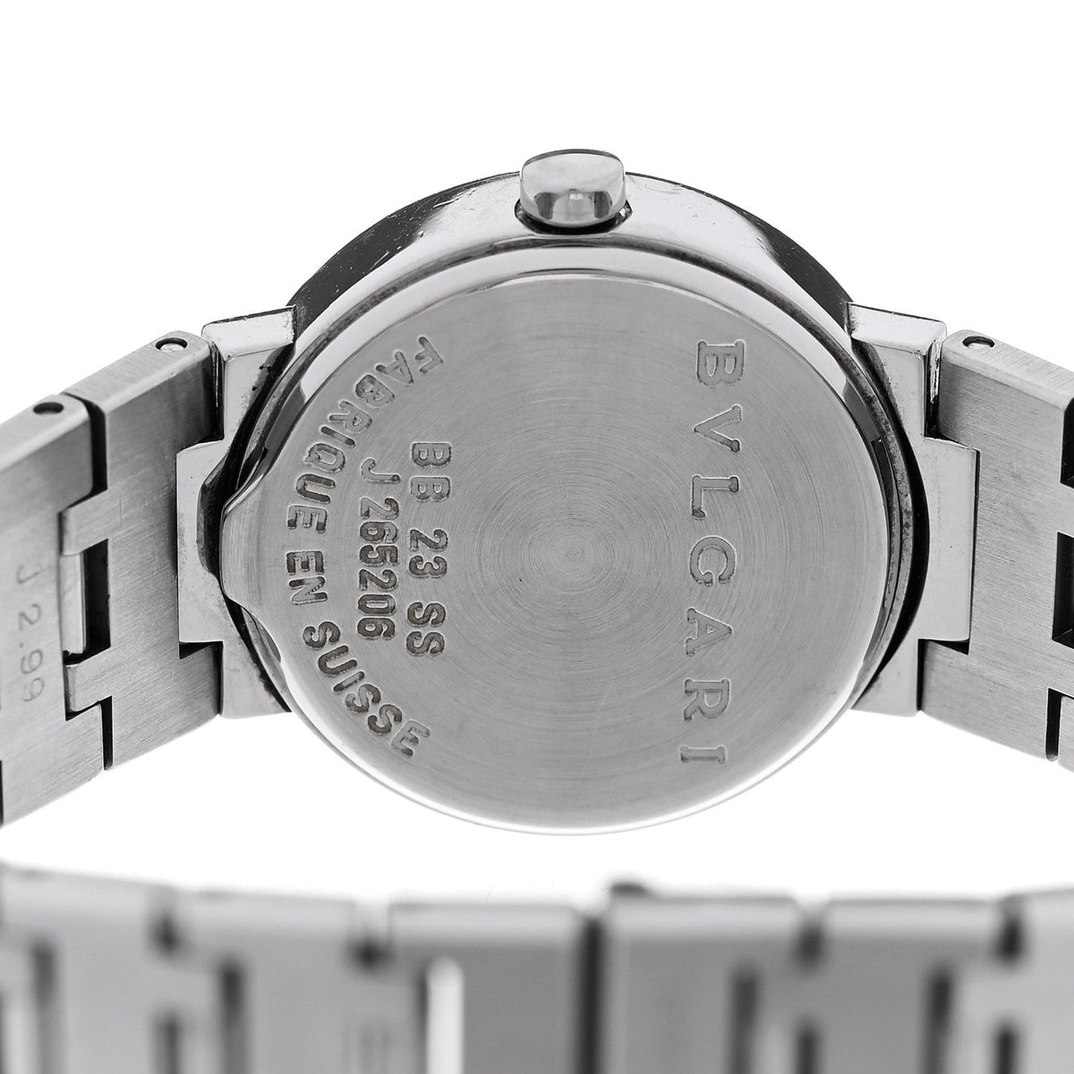 Bulgari Stainless Steel 23mm Quartz Watch Black
