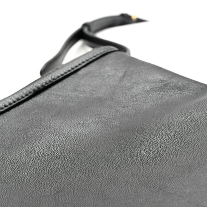 Celine Shiny Lambskin Soft Triomphe Besace Bag Black