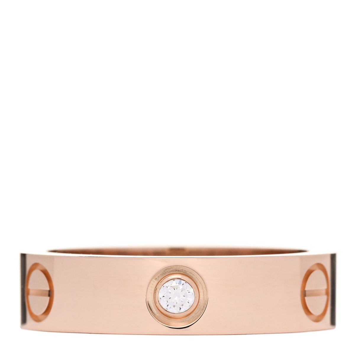 Cartier 18K Pink Gold 3 Diamond 5.5mm LOVE Ring 59 8.75