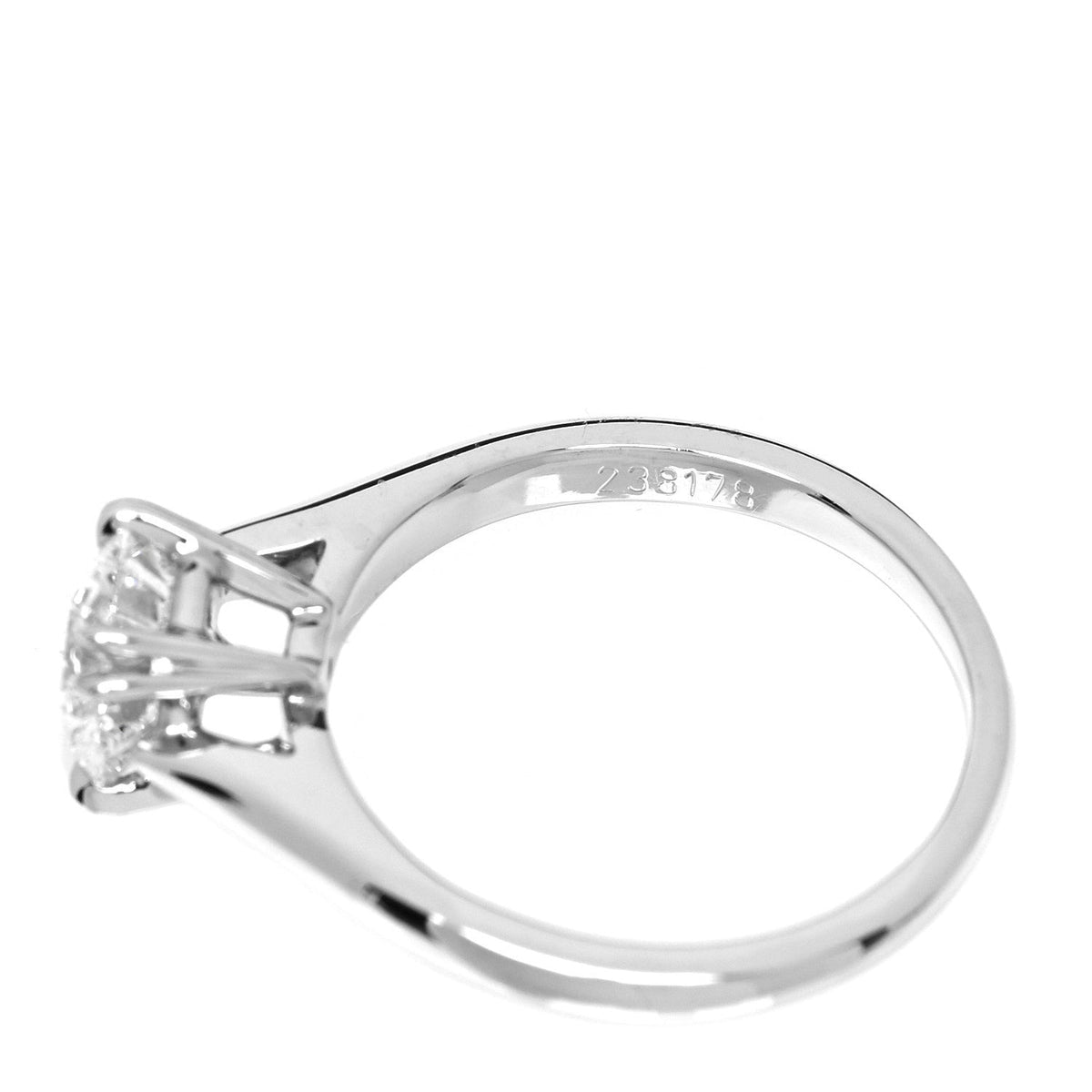 Harry Winston Platinum Diamond 1.01ct Round Brilliant Cut Solitaire Engagement Ring 48 4.5