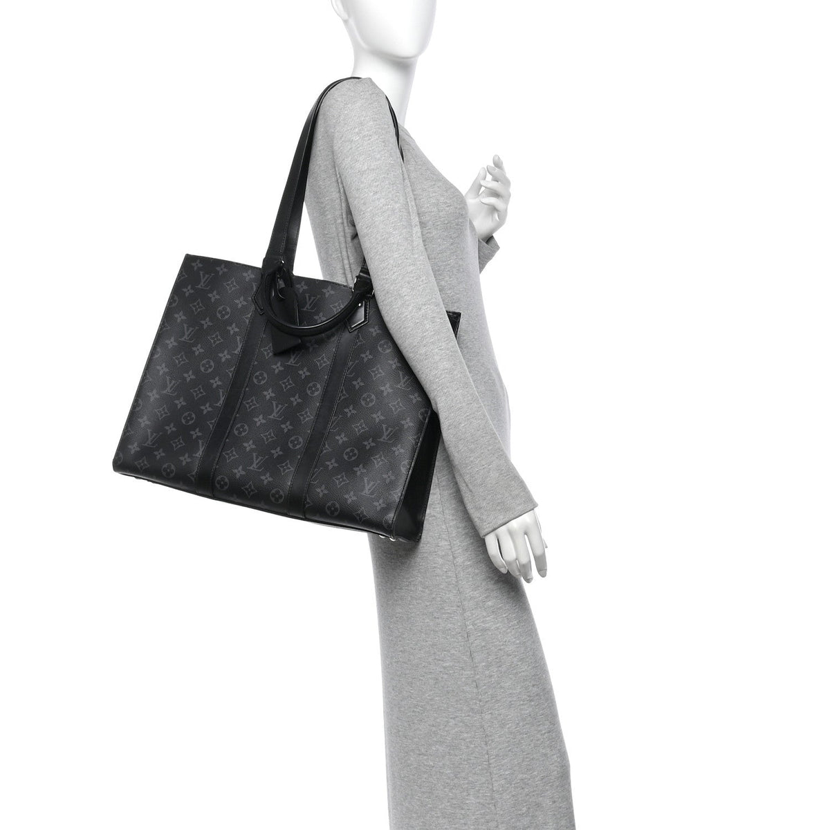 Louis Vuitton Monogram Eclipse Sac Plat 24H Black