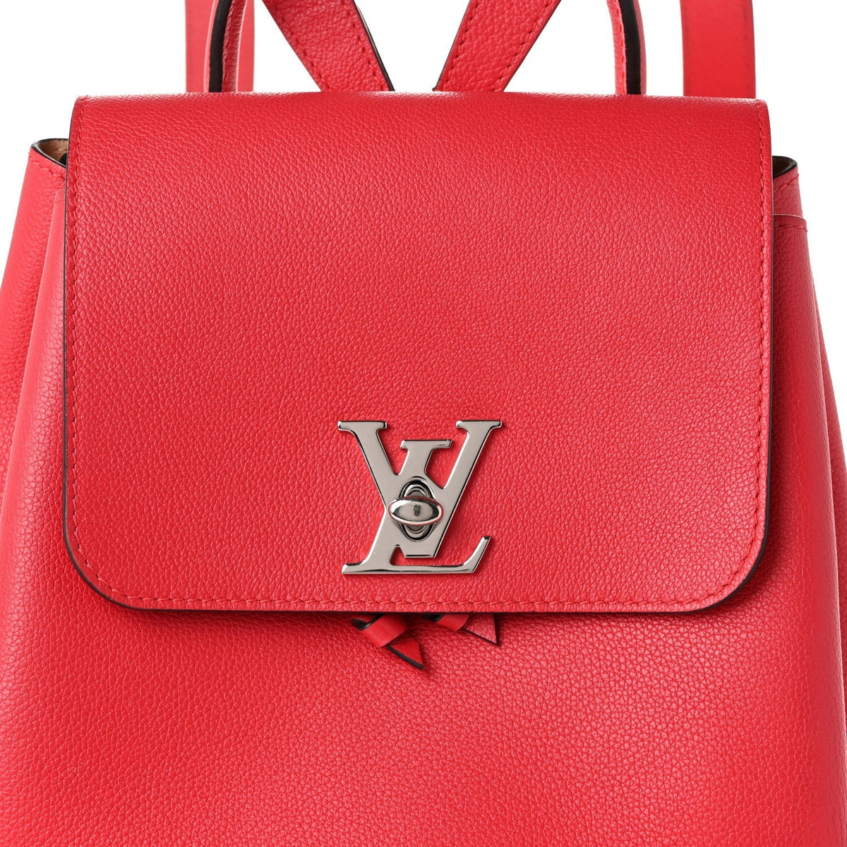 Louis Vuitton Soft Calfskin Lockme Backpack Poppy