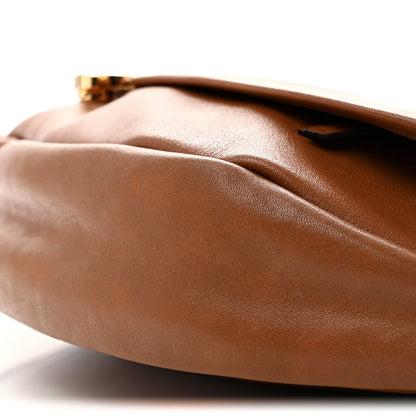 Celine Shiny Lambskin Soft Triomphe Little Half Moon Bag Brick 1982484
