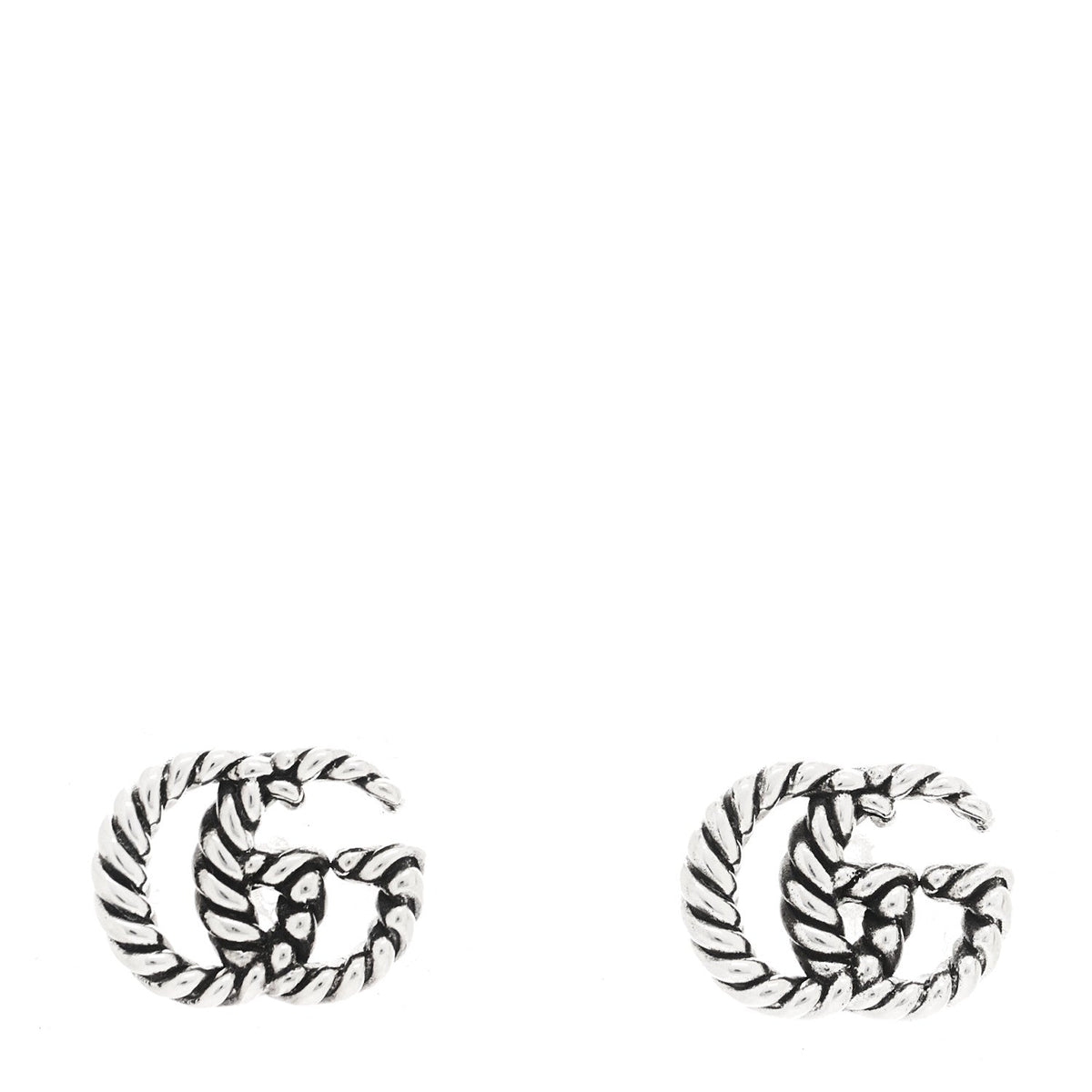 Sterling Silver Torchon Double G Earrings