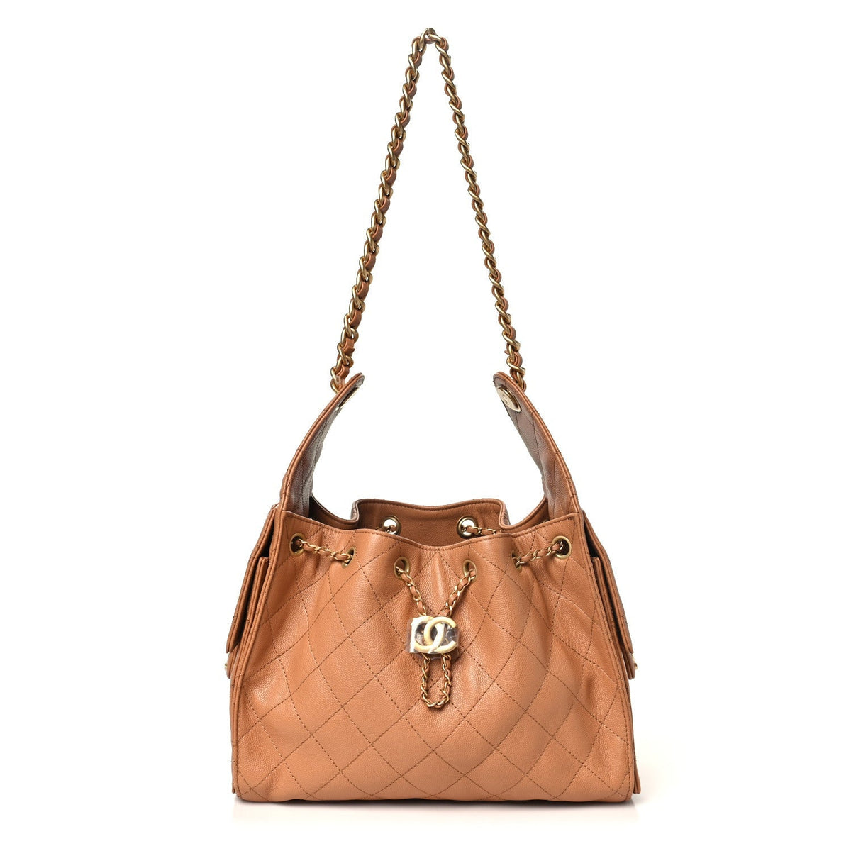 Chanel Caviar Quilted Small Chanel 25 Handbag Brown