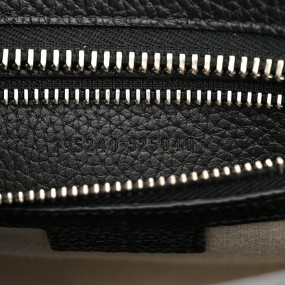 Gucci Jumbo GG Textured Dollar Calfskin Crossbody Bag Black