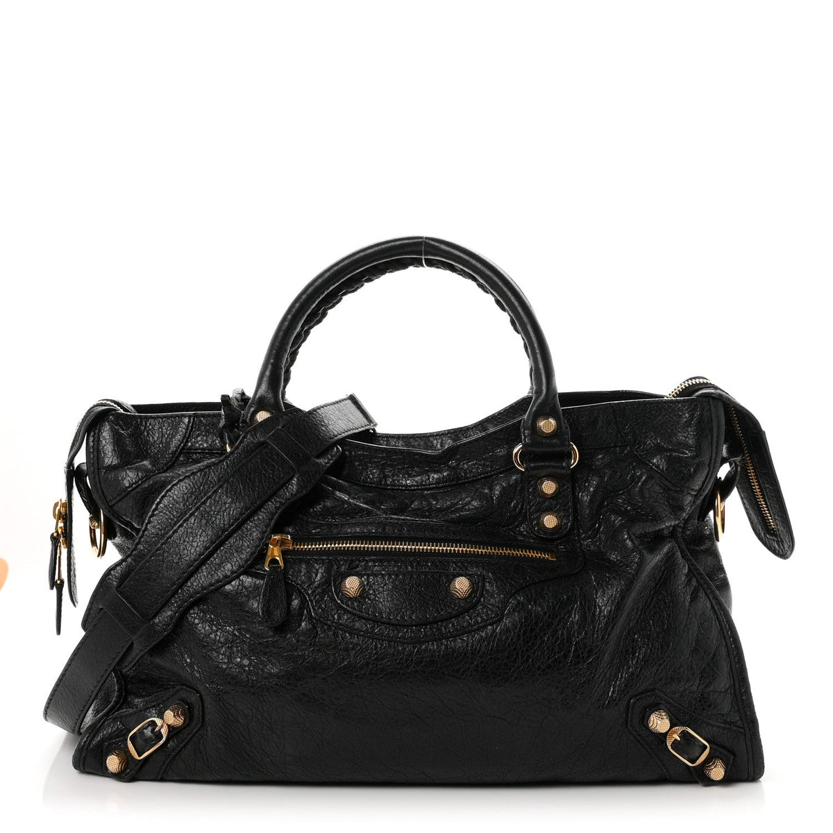 Balenciaga Agneau Giant 12 Gold City Black