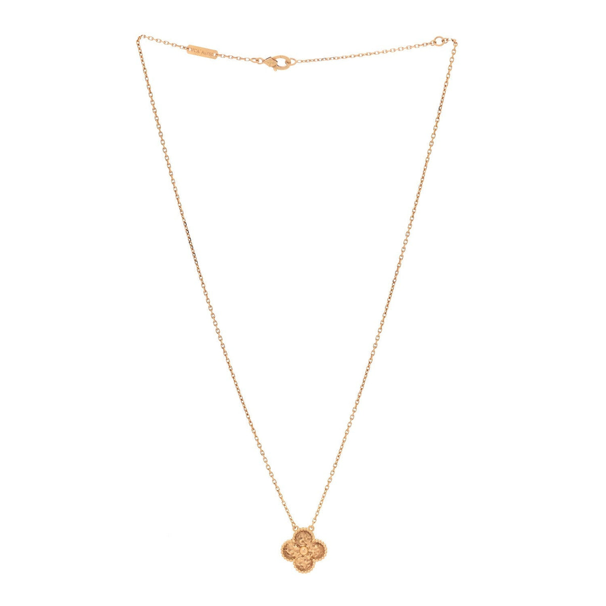 Van Cleef & Arpels 18K Yellow Gold Vintage Alhambra Pendant Necklace