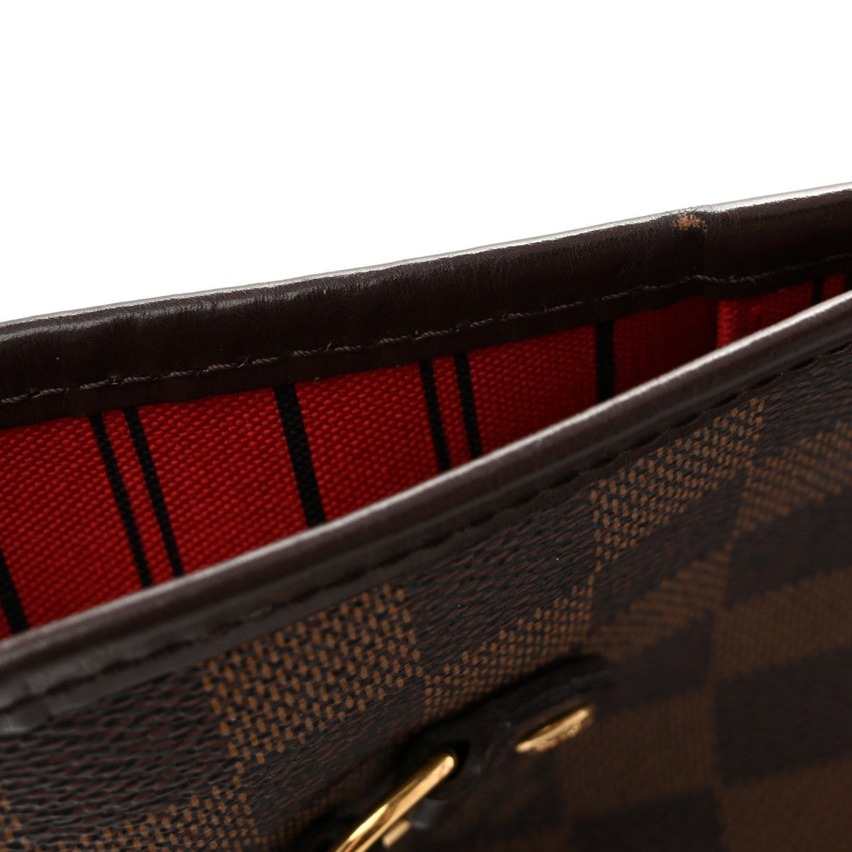 Louis Vuitton Coated Canvas Damier Ebene Neverfull MM Tote Bag Brown 1983208