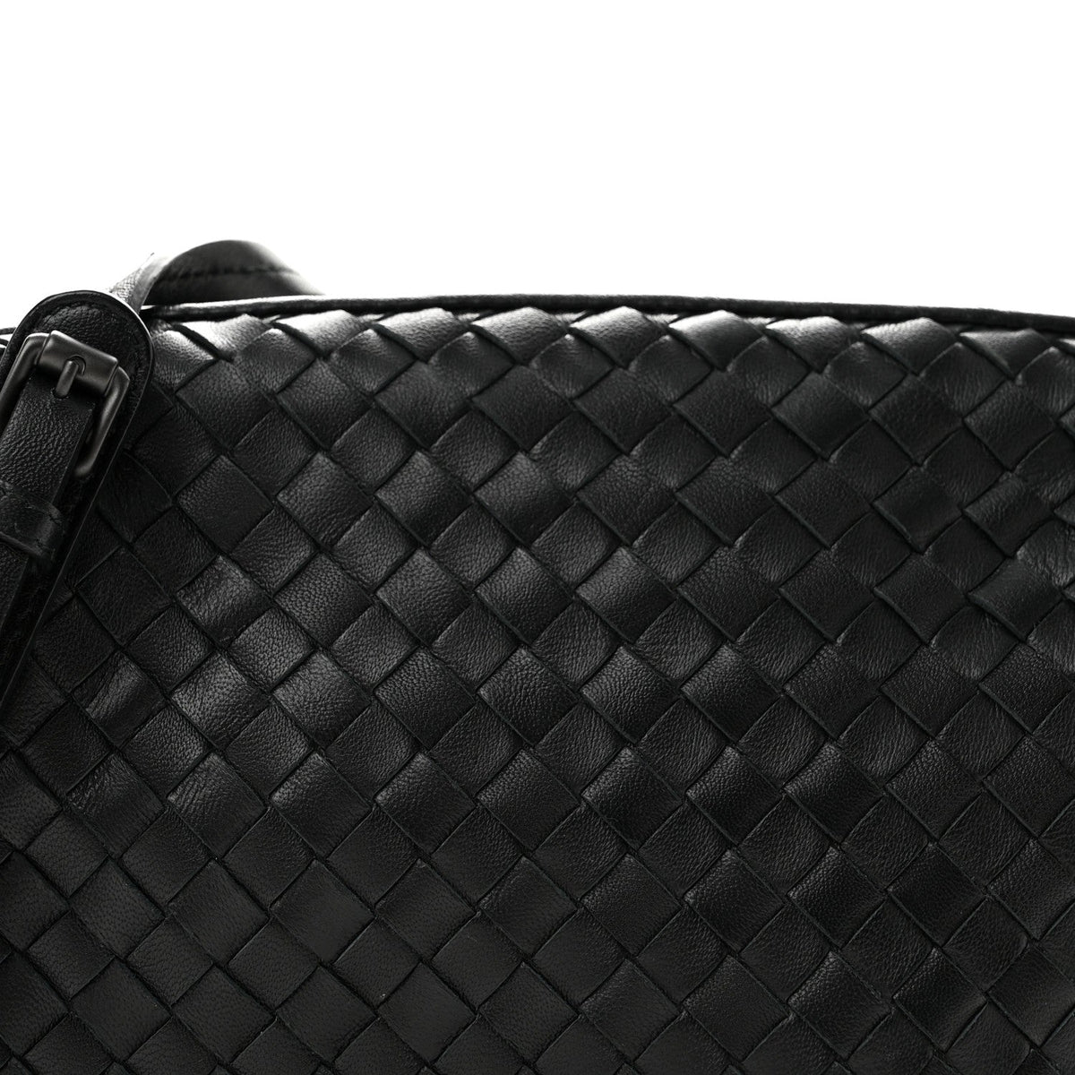 Bottega Veneta Nappa Intrecciato Nodini Crossbody Bag Black
